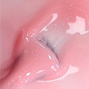 Base Rubber 017 Rosa/Pink Naturale Glitter
